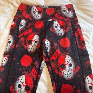 CVG ~ Like New Condition ~ Jason Slasher Pattern Women's Athletic Leggings